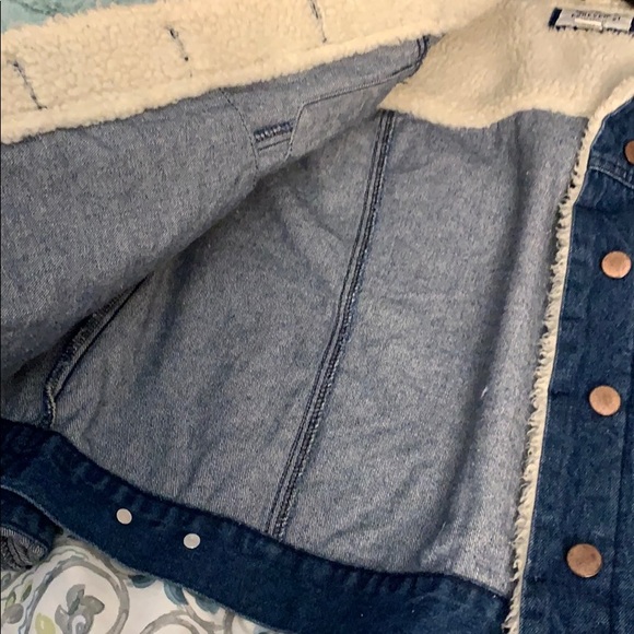 Forever 21 denim fur jacket - Picture 7 of 8